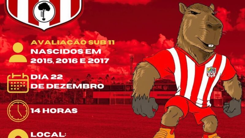 Curtinha: Santa Cruz-AC realiza avaliação para categoria sub-11 no dia 22 de dezembro