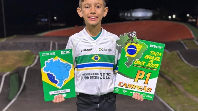 Garoto potiguar vence Taça Brasil e fecha ano como nº 1 do BMX Racing
