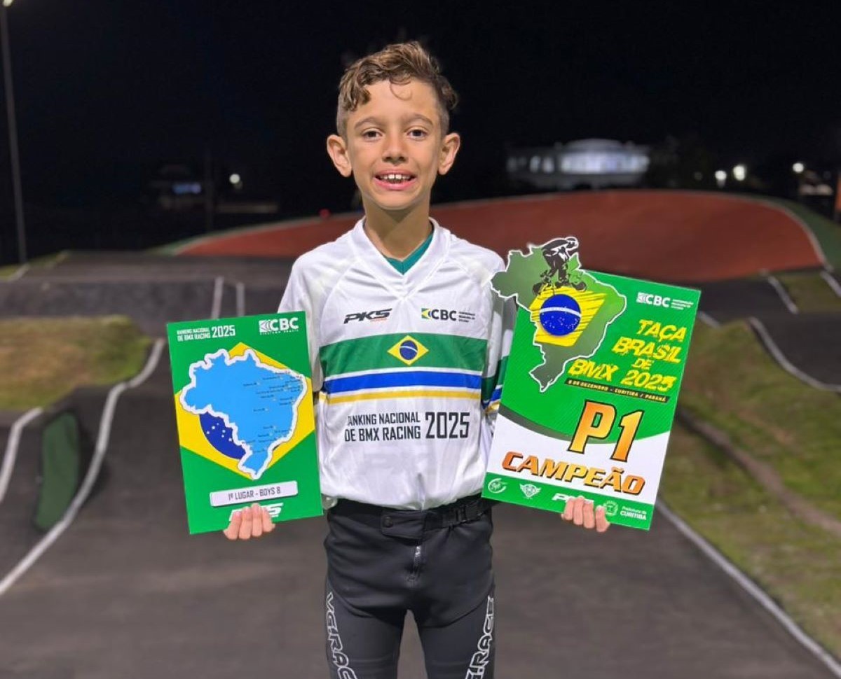 Garoto potiguar vence Taça Brasil e fecha ano como nº 1 do BMX Racing