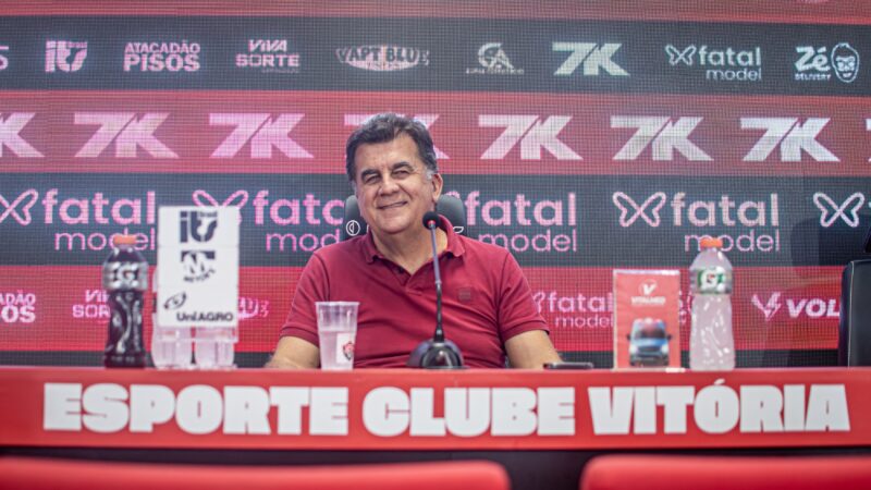 Presidente do Vitória defende gestão e cita o Mirassol: “Imagine se anuncio João Victor, Negueba…”