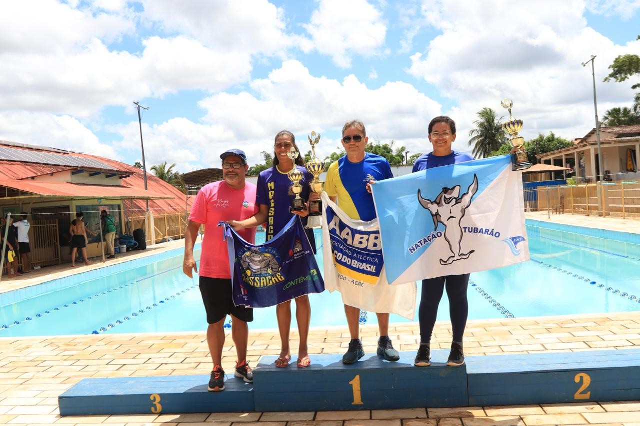 Acreano de Natação termina com título da AABB e recordes de Luiz Antônio Jerônimo e Joaquin Assaf
