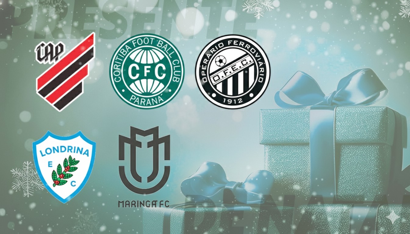 Pedido de Natal: escolha o presente de Athletico, Coritiba, Londrina, Operário-PR e Maringá