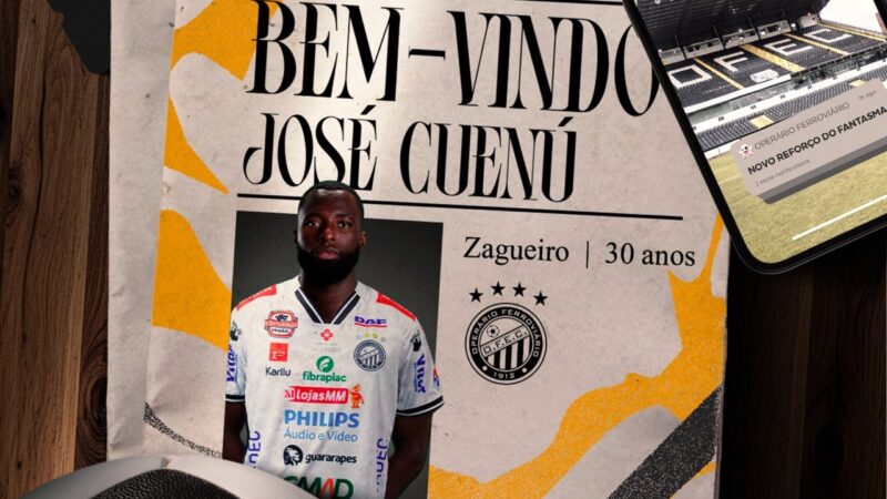 Operário-PR anuncia a contratação do zagueiro colombiano José Cuenú, ex-Junior Barranquilla