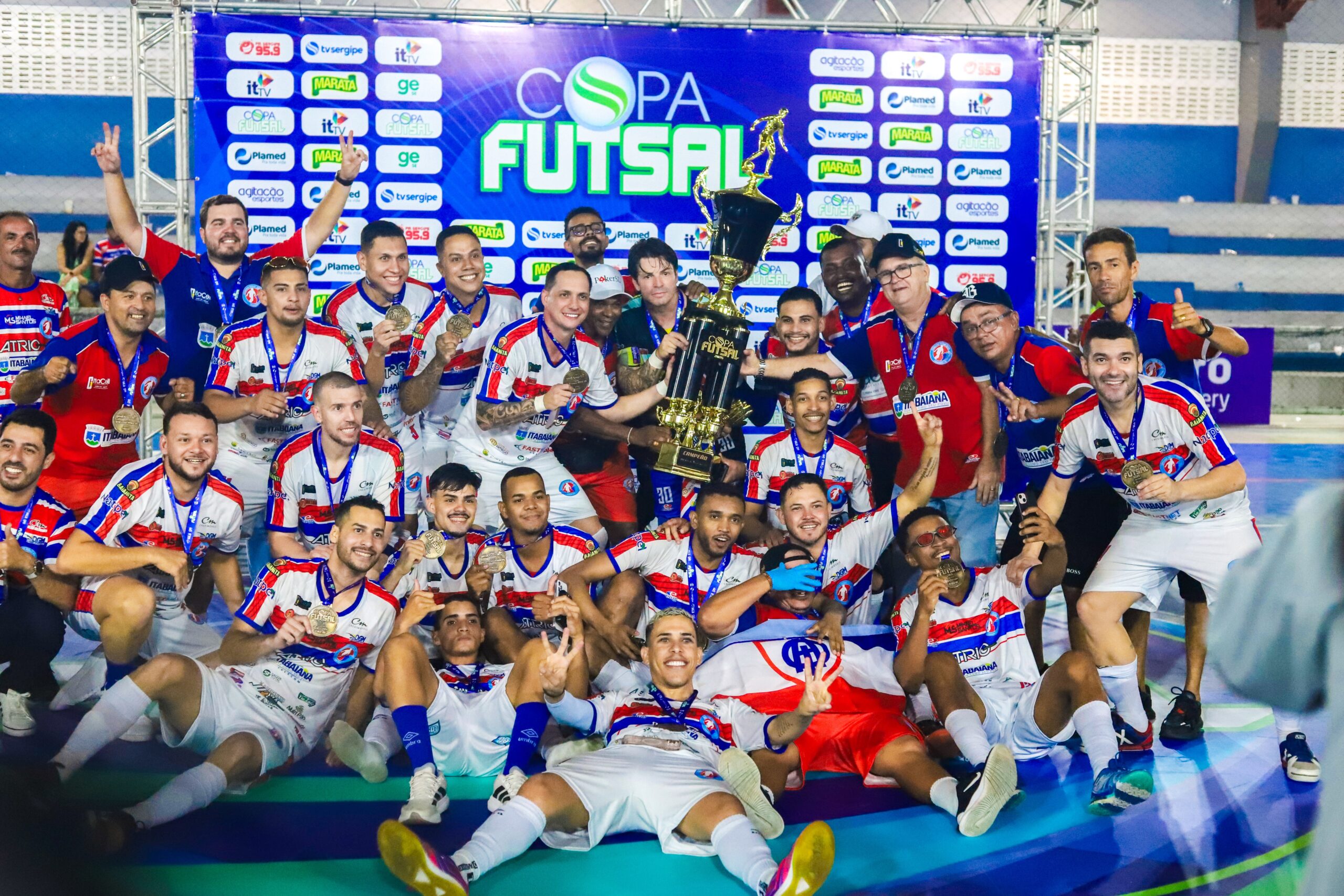 Tricolor, tricampeã! Em jogo dramático, Itabaiana empata com Pinhão e conquista Copa TV Sergipe de Futsal