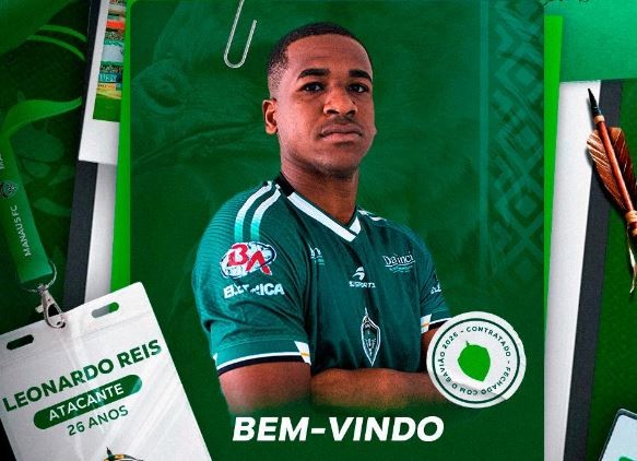 Com passagens por Vasco e Inter de Limeira, Leo Reis é o novo atacante do Manaus para 2026