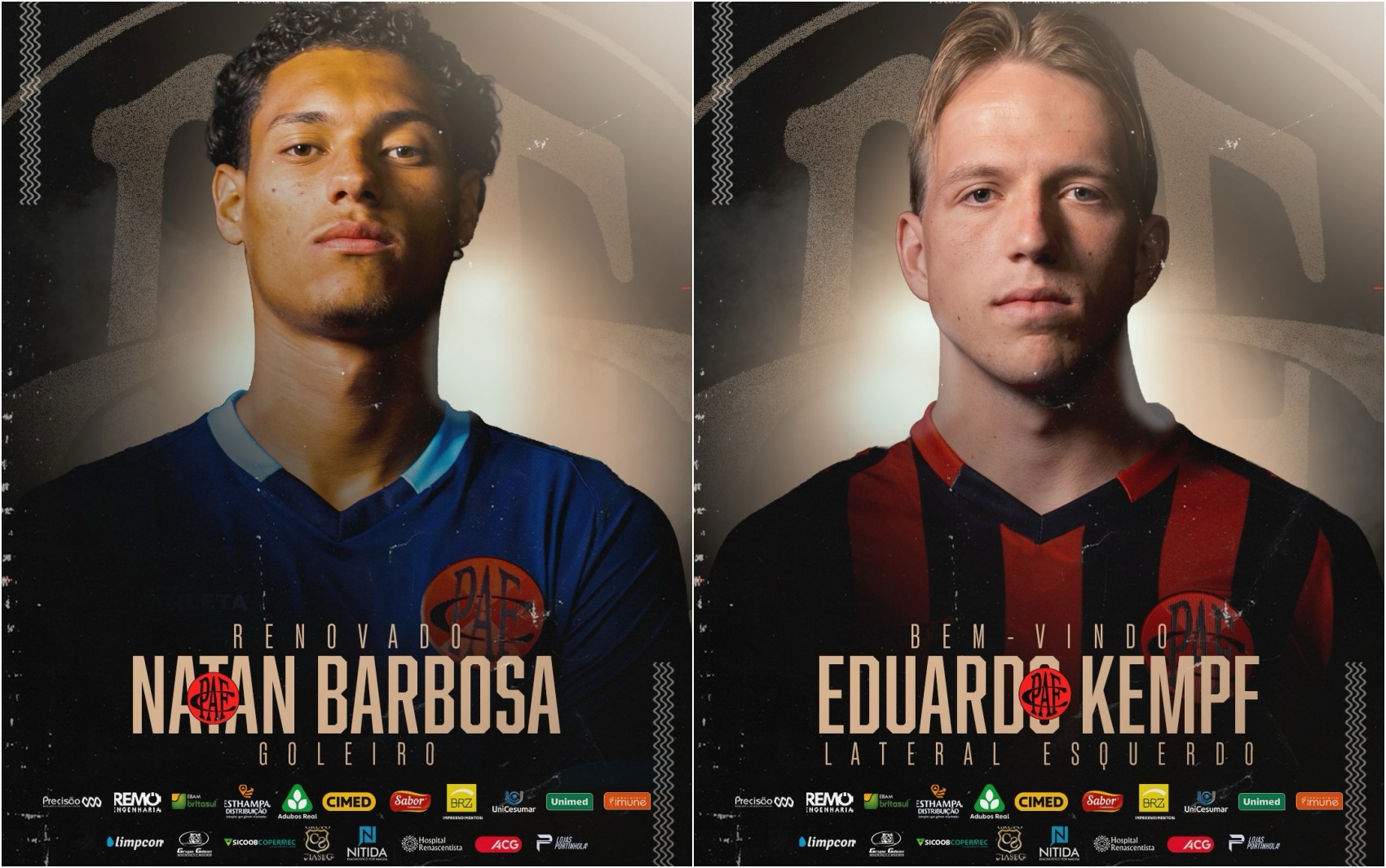 Pouso Alegre renova com goleiro e anuncia novo lateral-esquerdo para a temporada 2026