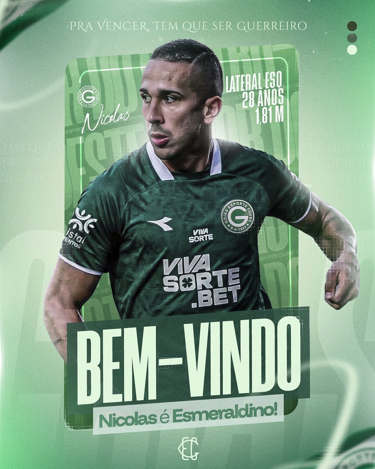 Goiás anuncia contratação do lateral-esquerdo Nicolas