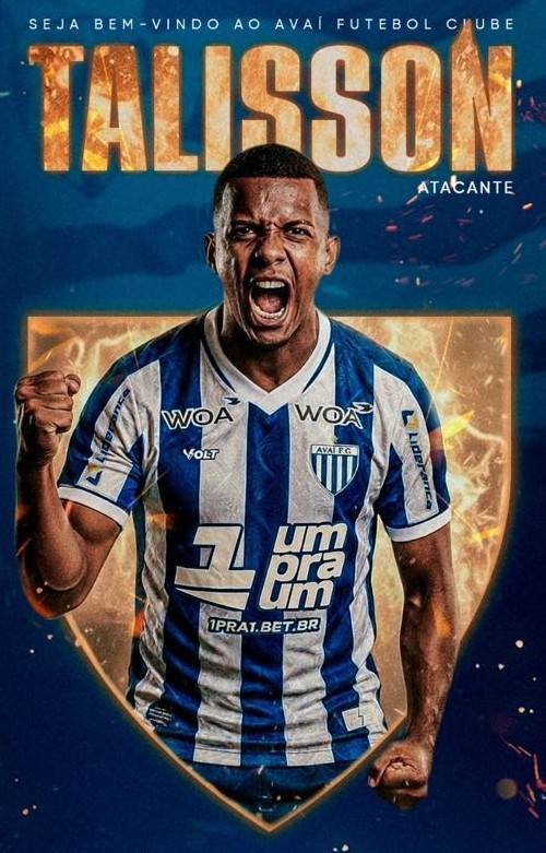 Avaí anuncia a contratação do atacante Talisson