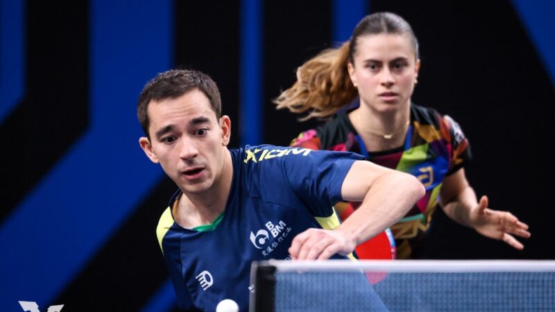 Hugo Calderano e Bruna Takahashi são eliminados do WTT de Hong Kong