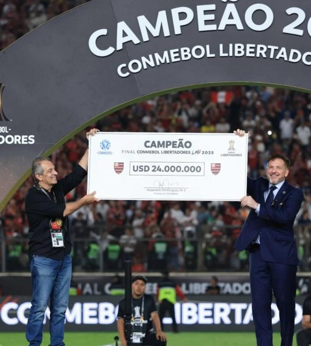 Premiações 2025: título da Libertadores faz Flamengo passar o Palmeiras e encostar na liderança