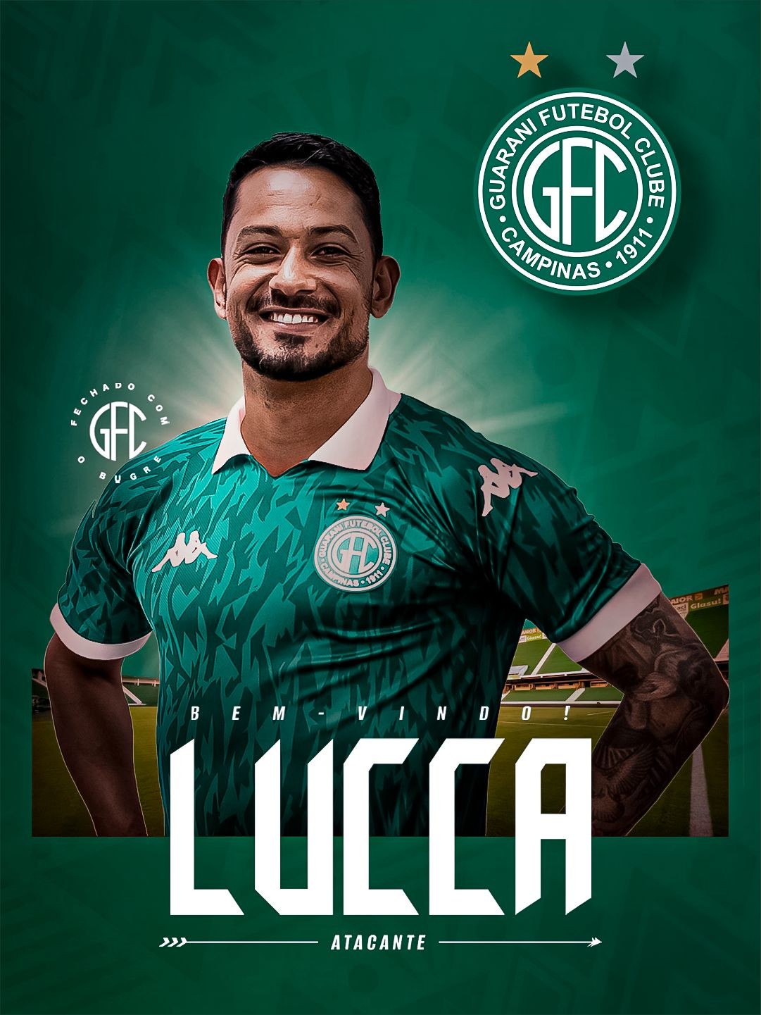 Lucca amplia lista com nomes famosos que foram para o Guarani após história na Ponte