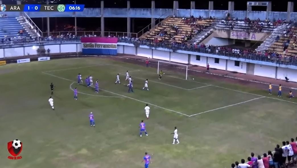 Tocantinense 2025: zagueiro faz golaço de falta ‘à la Ronaldinho Gaúcho’; assista