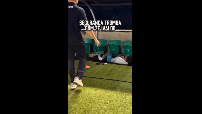 Torcedor invade campo para abraçar Neymar e derruba Zé Ivaldo no banco do Santos; vídeo