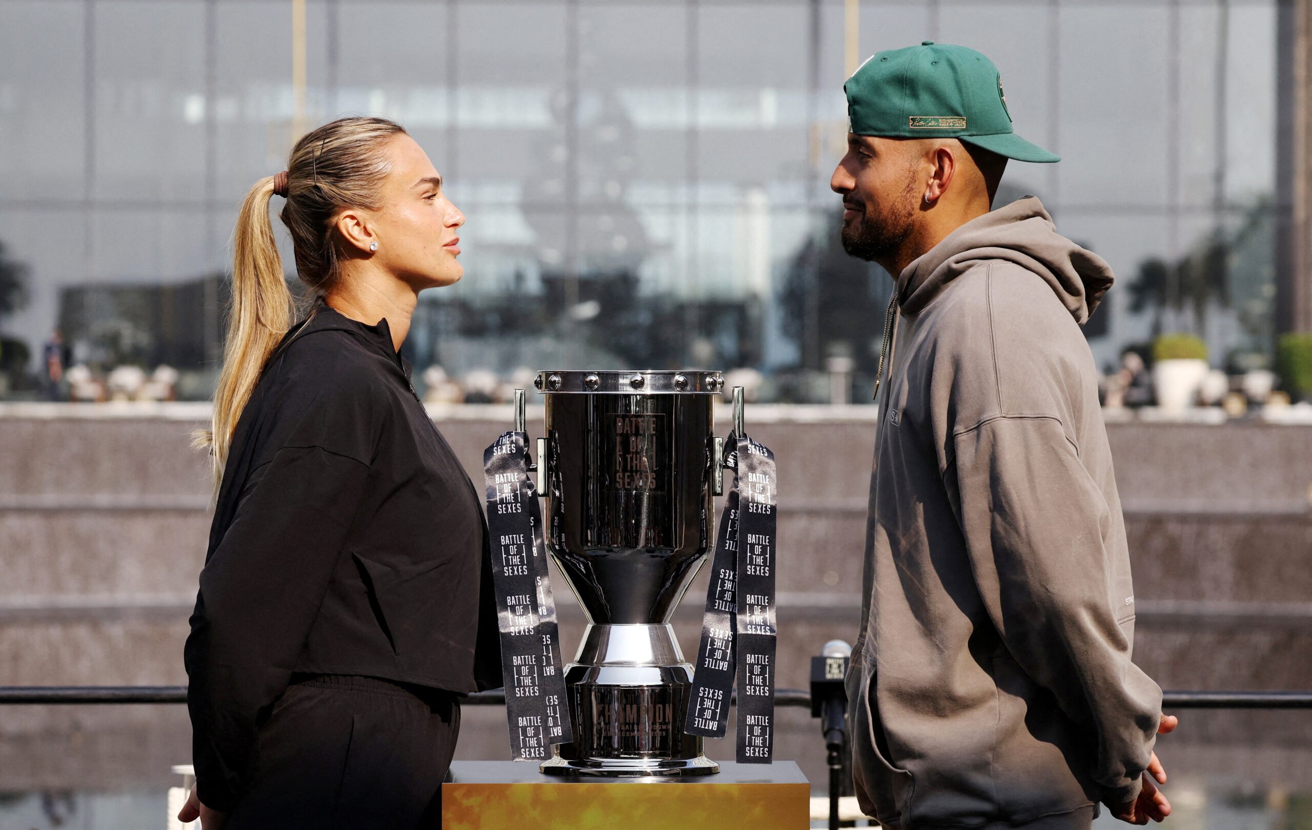 Sabalenka quer revanche da “Batalha dos Sexos” com Kyrgios, mas com mudança de regra