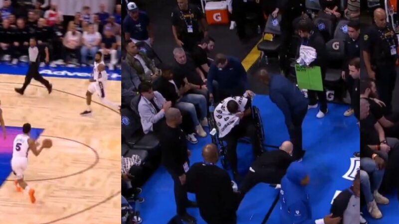 Árbitro se lesiona durante jogo da NBA e sai de cadeira de rodas