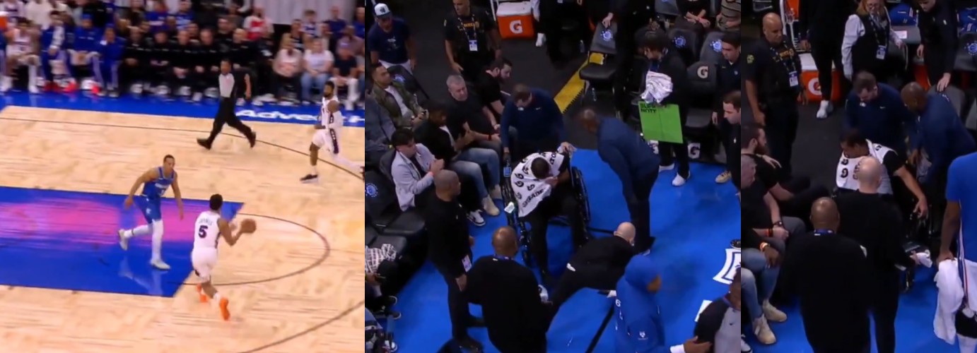 Árbitro se lesiona durante jogo da NBA e sai de cadeira de rodas