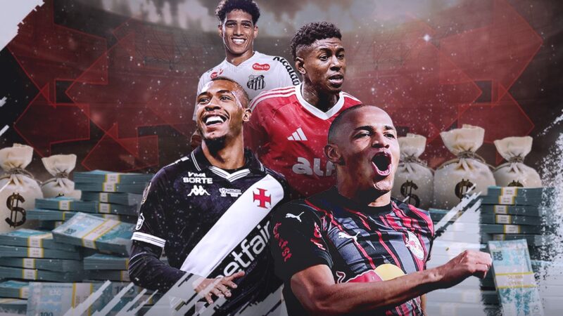 Clubes da Série A superam R$ 1 bilhão em vendas de jogadores; Vasco lidera lista