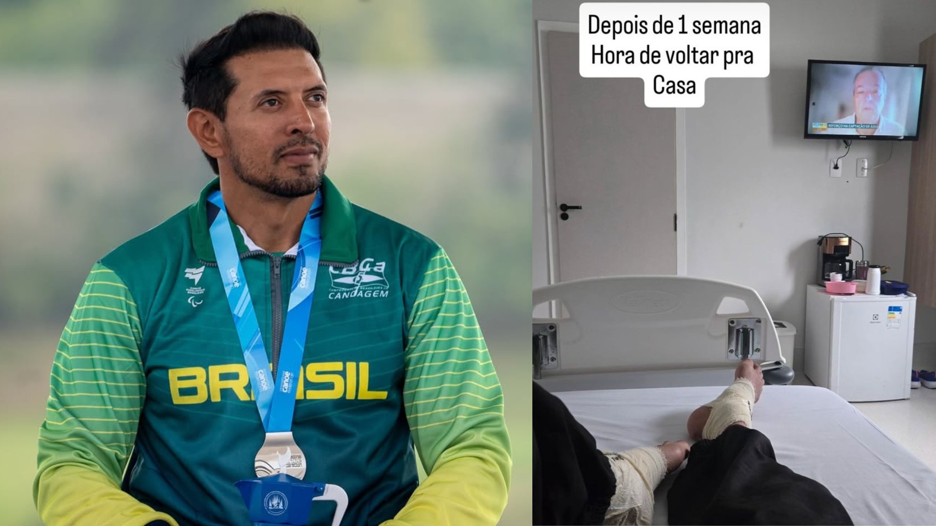 Prata em Paris 2024, paracanoísta Luís Carlos Cardoso deixa hospital após tratar uma infecção no pé