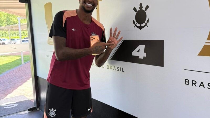 Corinthians “atualiza” parede do CT com título da Copa do Brasil