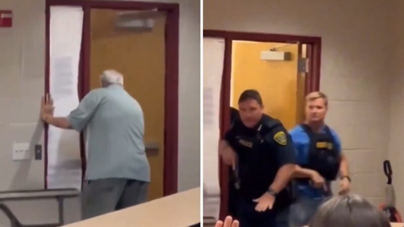 É #FAKE que vídeo mostre ação do ICE para prender alunos imigrantes em escola nos EUA; cena ocorreu após trote sobre tiroteio em 2022