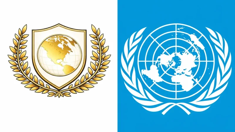 Logo do ‘Conselho da Paz’ de Trump é quase o mesmo da ONU, mas dourado e com EUA no centro; compare