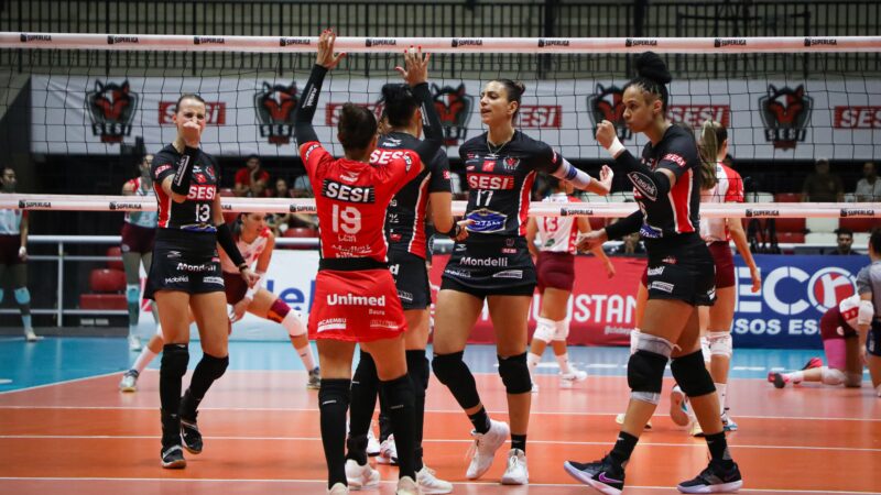 Sesi-Bauru faz 3 a 0 no Paulistano Barueri e engata 3ª vitória seguida na Superliga Feminina