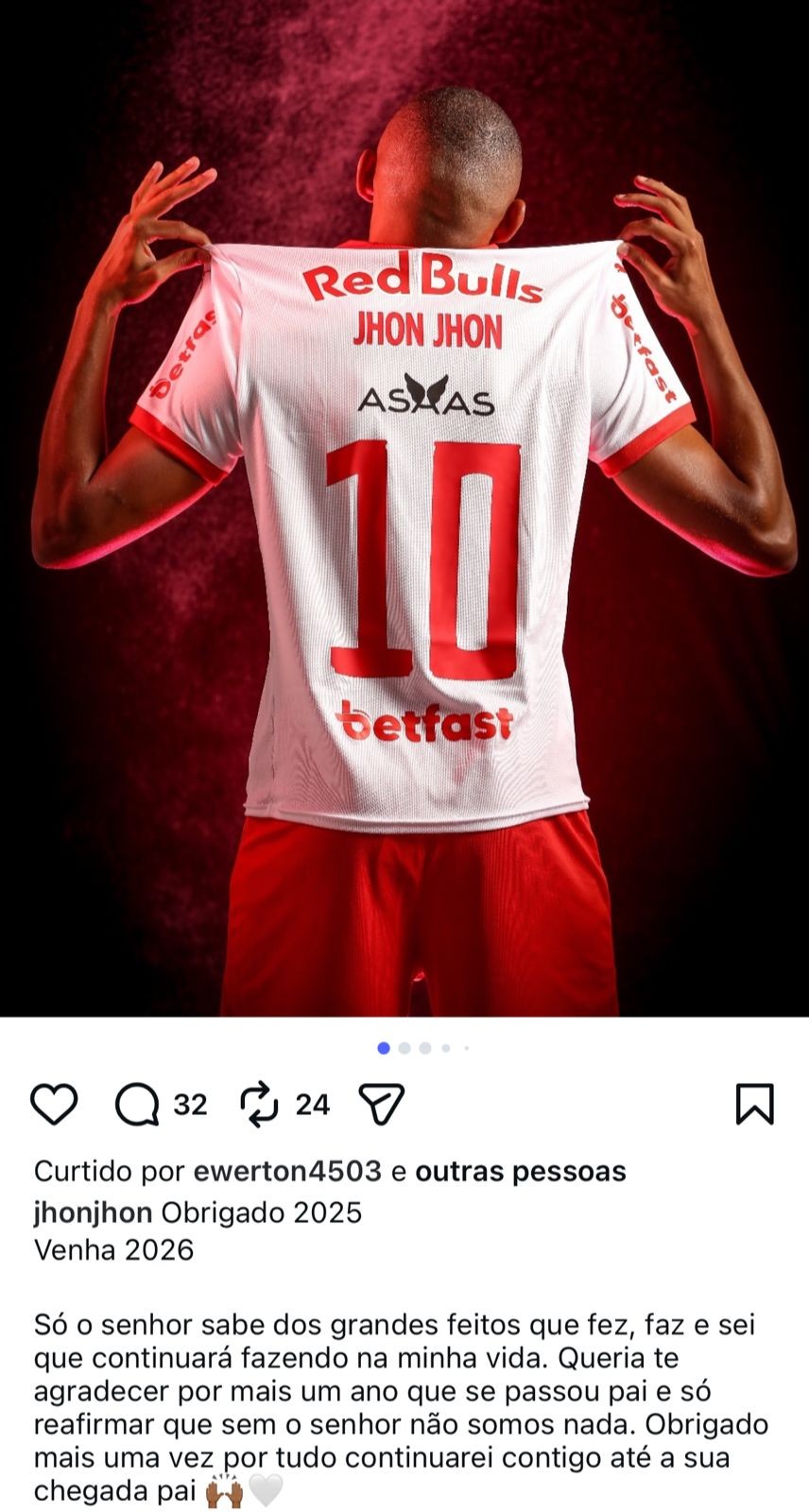 FOTOS: veja como os jogadores do Bragantino passaram a virada de ano