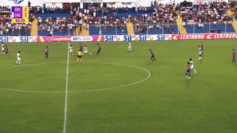 São-Carlense e União Cacoalense-RO empatam em jogo movimentado pela Copa SP