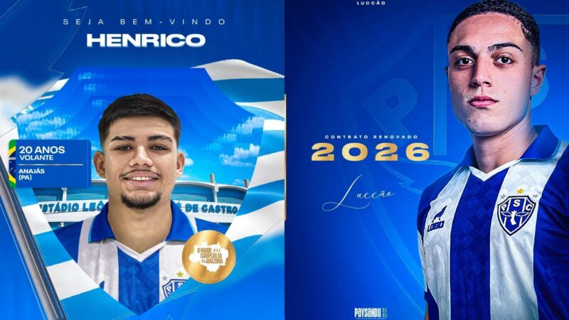 Paysandu anuncia contratação de revelação da Tuna e renovação com zagueiro