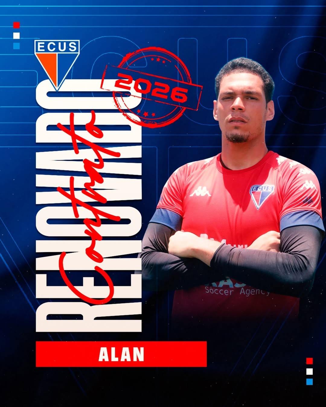 Ecus renova com o goleiro Alan Vitor, que disputará a terceira temporada pelo clube