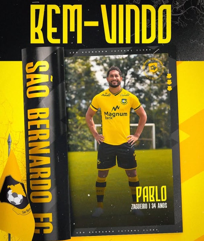 São Bernardo anuncia a contratação do zagueiro Pablo, ex-Flamengo