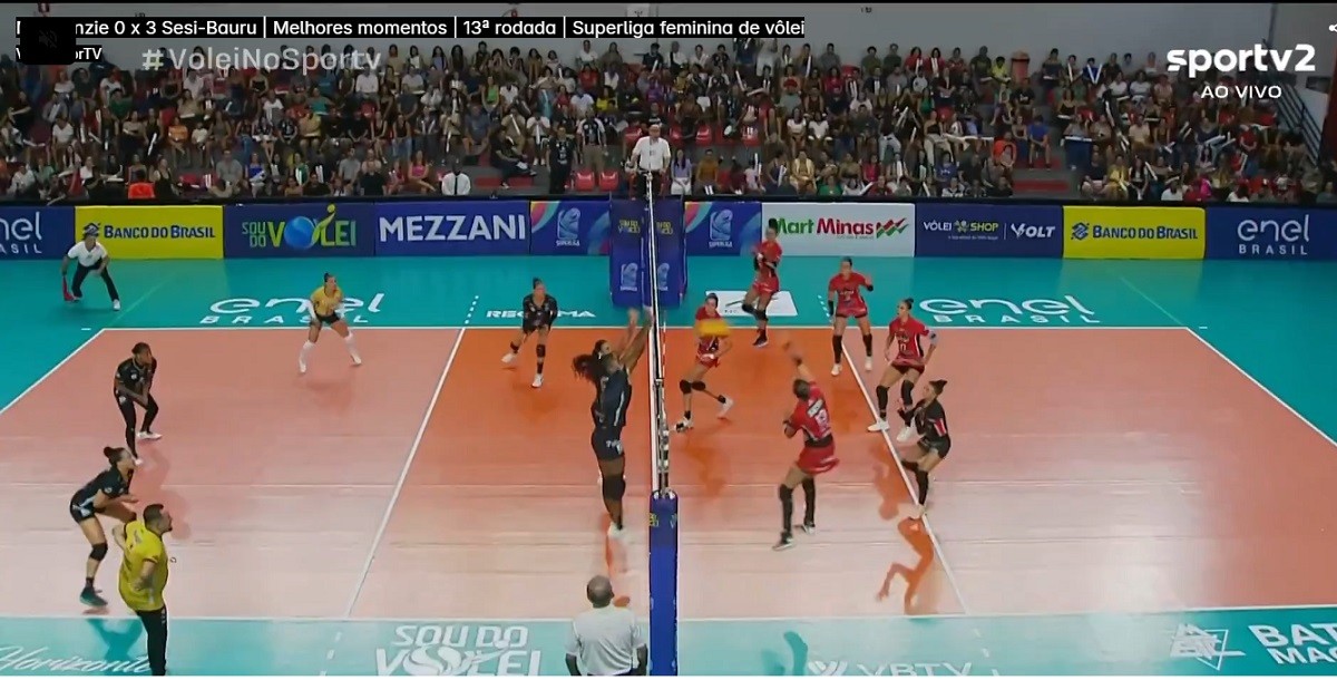 Sesi-Bauru não dá chances ao Mackenzie, vence e segue em 5º na Superliga feminina de vôlei