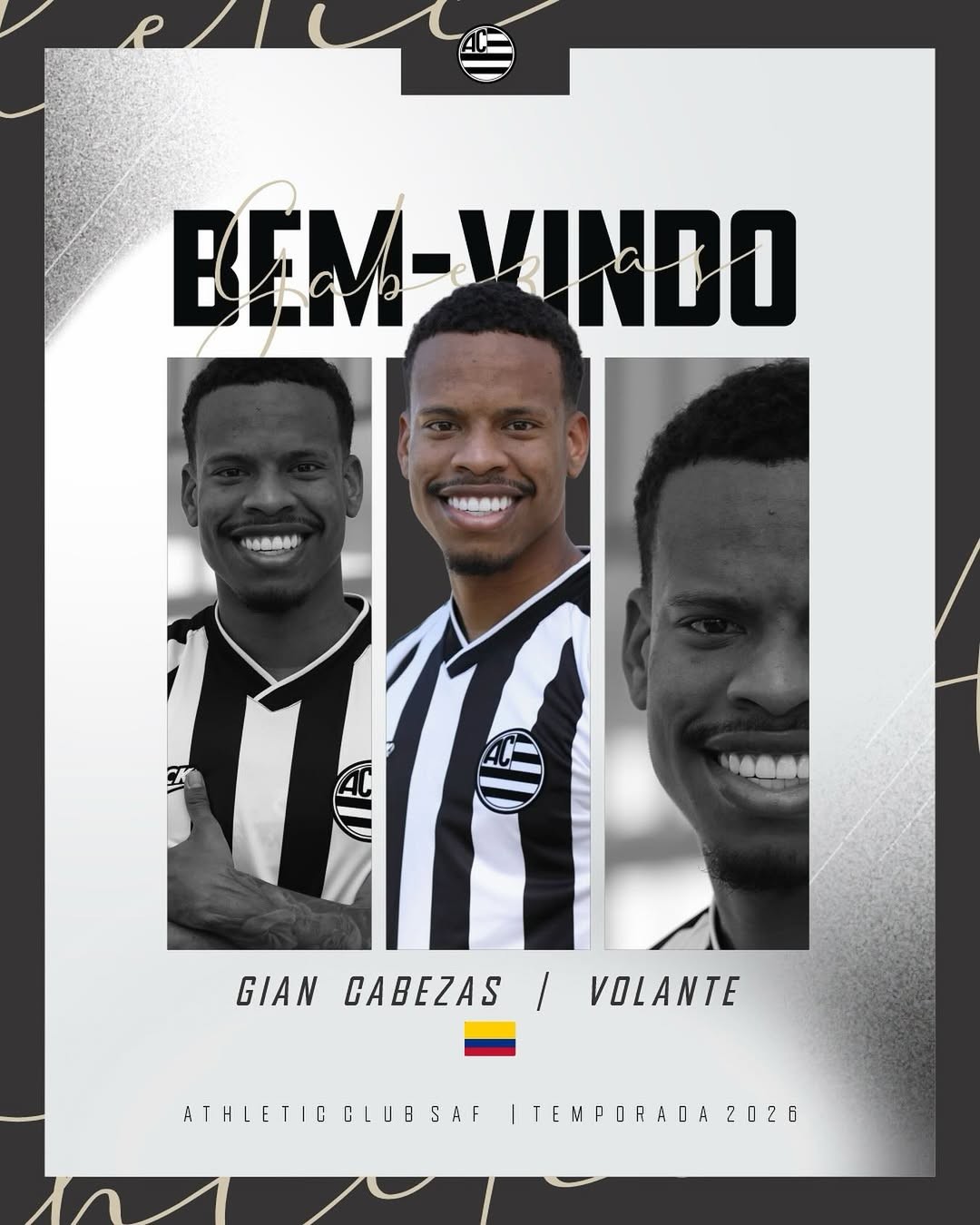 Athletic contrata volante Gian Cabezas, ex-seleção de base da Colômbia