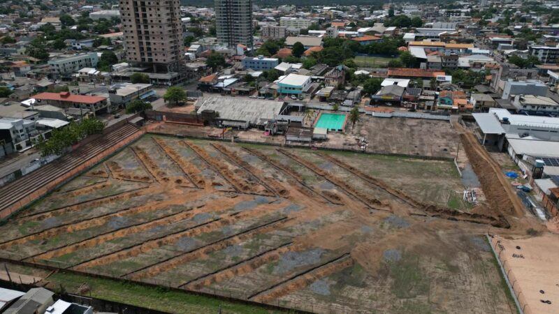 Prestes a receber, pela primeira, jogos da primeira divisão do Paraense, Panterão recebe 100% do plantio do gramado