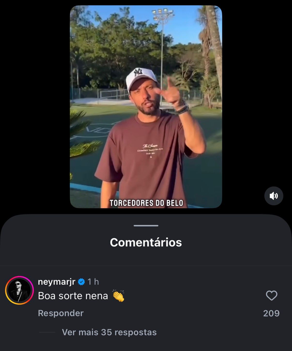 Neymar deseja sucesso a Nenê na nova etapa pelo Botafogo-PB