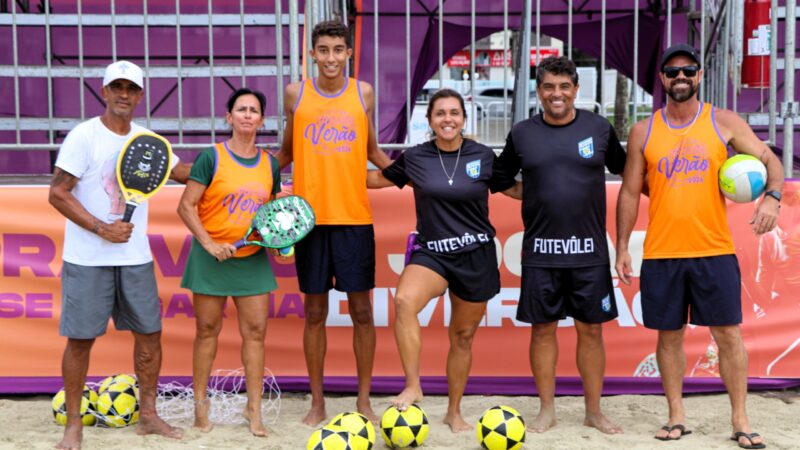 Tribuna Verão Santos agita praia do Gonzaga com aulas gratuitas de vôlei, futevôlei e beach tennis