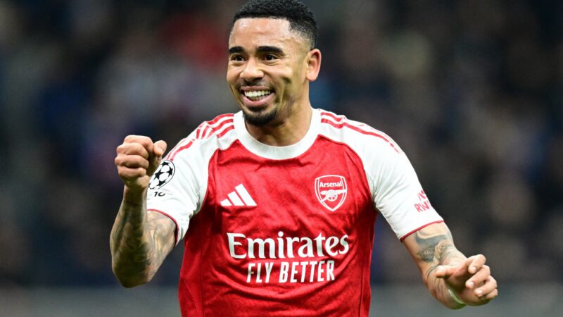 Gabriel Jesus é líder em média de participações em gols pelo Arsenal desde a volta