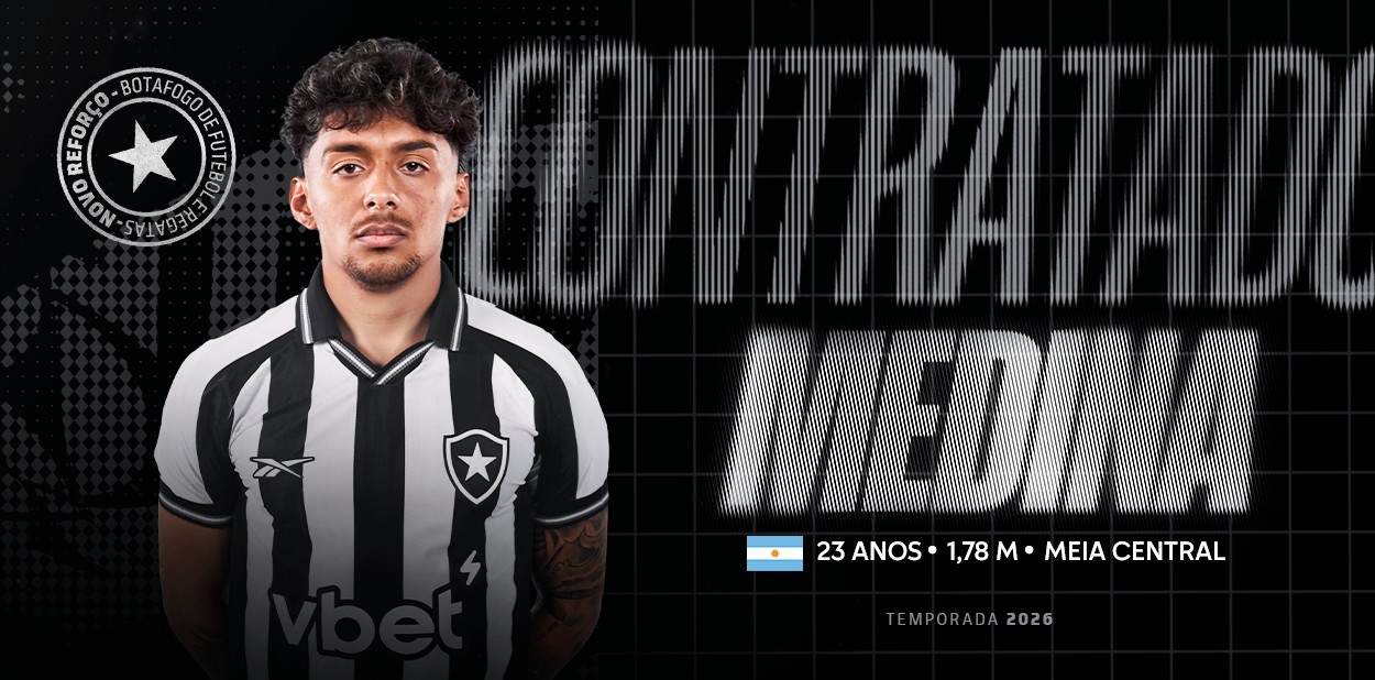 Medina é anunciado pelo Botafogo e terá contrato até fim de 2029