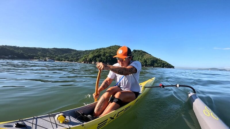 Canoísta de Santos vai remar por mais de 24 horas em mar aberto