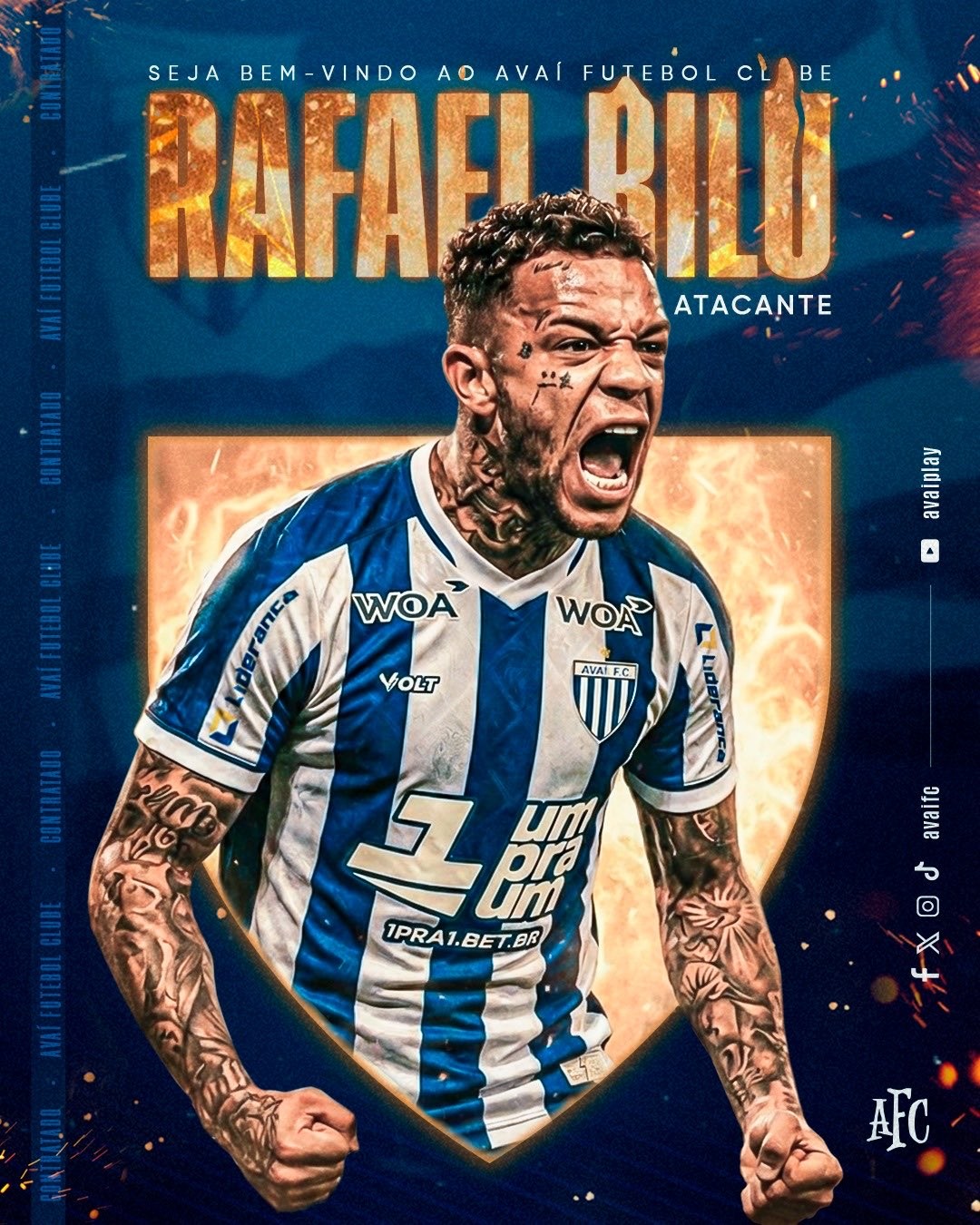 Rafael Bilu retorna ao futebol catarinense no Avaí e busca fazer diferente: “Mais fome de jogo”