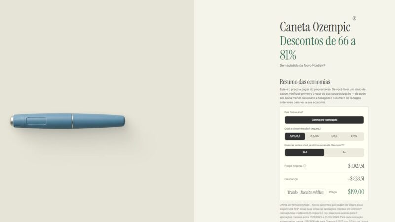 Trump lança site com descontos em medicamentos prescritos, incluindo canetas emagrecedoras