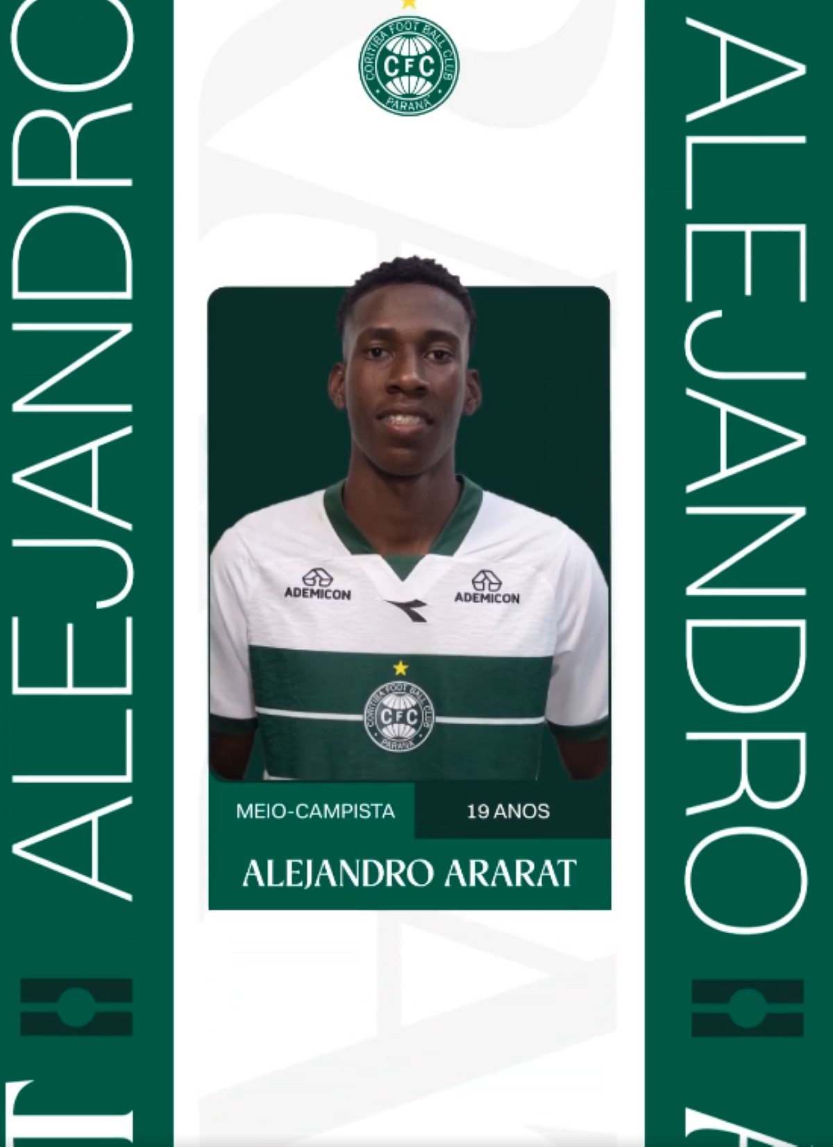 Coritiba anuncia chegada de meia promessa da seleção da Colômbia