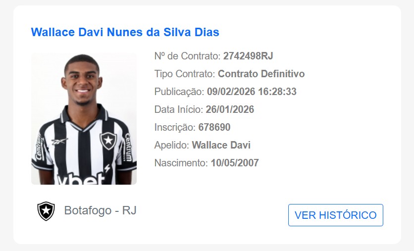 Botafogo inscreve volante Wallace Davi, que pode estrear pelo clube
