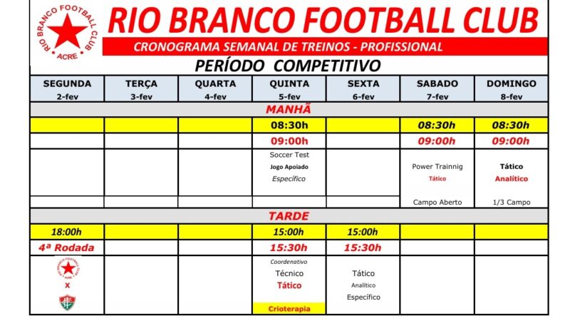 Rio Branco-AC dá folga ao elenco após vitória no clássico; lateral e atacante vão iniciar transição