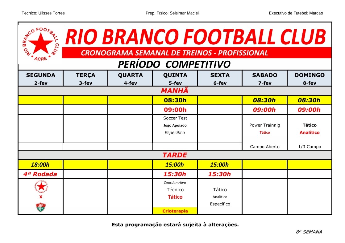 Rio Branco-AC dá folga ao elenco após vitória no clássico; lateral e atacante vão iniciar transição