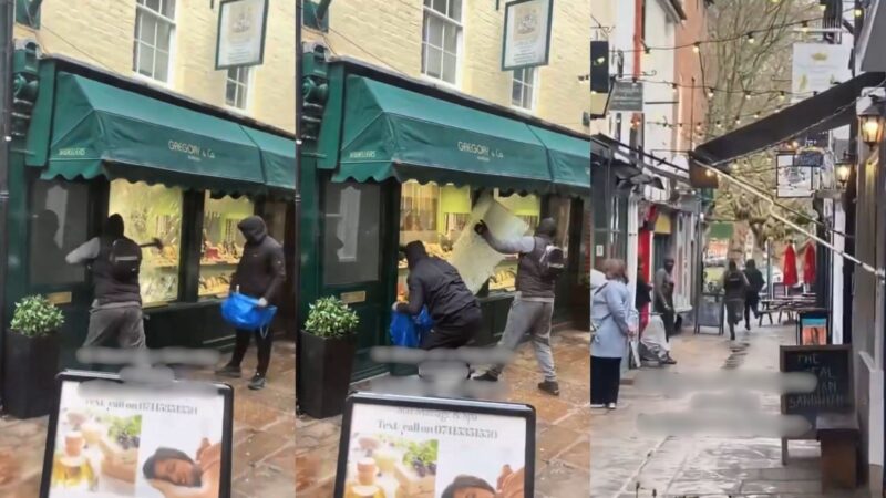 Ladrões roubam joalheria em plena luz do dia em Londres