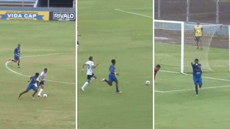 Meia arranca do campo de defesa, atravessa o campo em dez segundos e marca na A3 de SP; vídeo