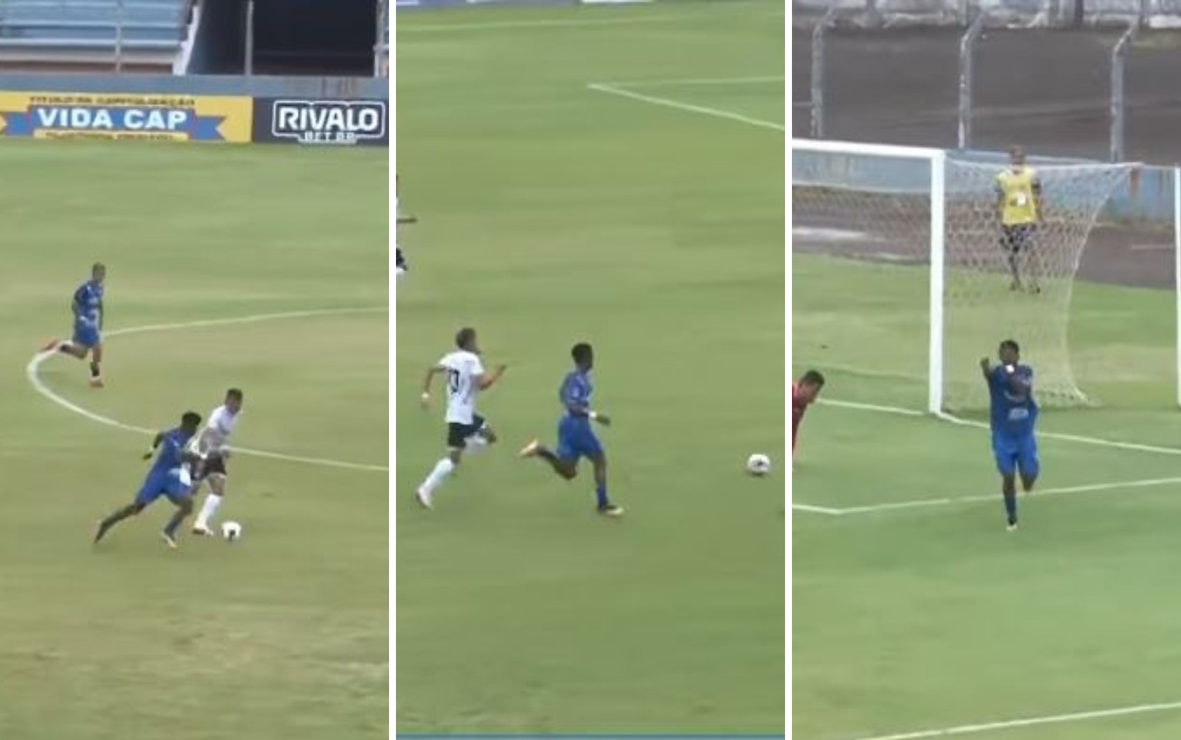 Meia arranca do campo de defesa, atravessa o campo em dez segundos e marca na A3 de SP; vídeo