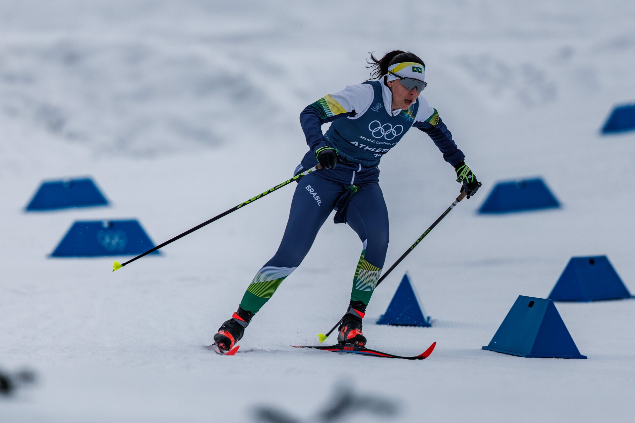 Bruna Moura e Eduarda Ribera se despedem no sprint do esqui cross country