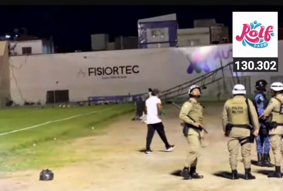 Súmula de Juazeirense x Bahia relata invasão de campo e queda de torre de iluminação do estádio